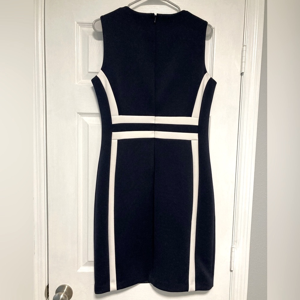 Calvin Klein Navy and White Dress Size 12 - Picture 4 of 6